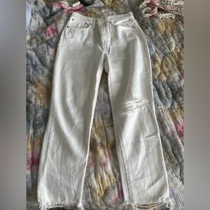 Madewell White Momjeans